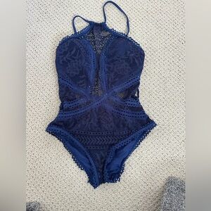 Becca high neck colorplay one piece swimsuit